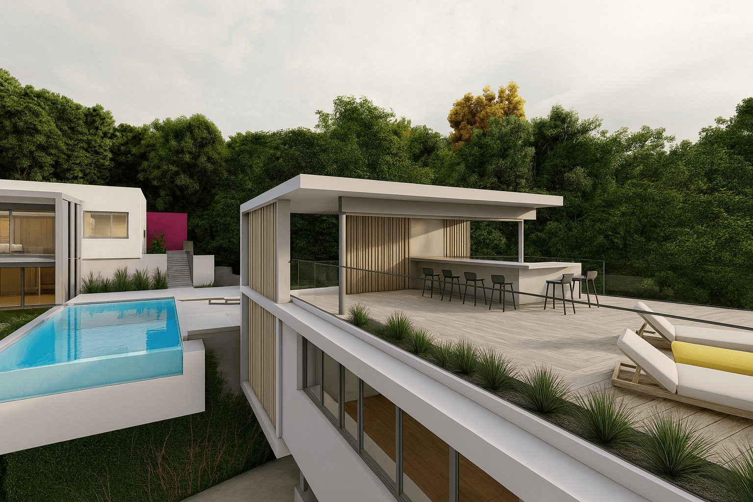 West Wing pool terrace and ocean view